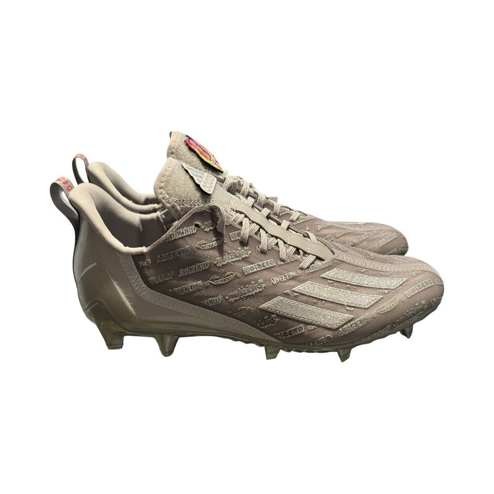 Size 9 Adidas Adizero Big Mood Silver Grey Mens Football Cleats GY4380